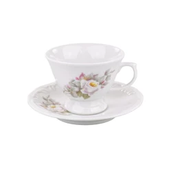 Xícara Chá Com Pires 200ml Eterna Porcelana Schmidt