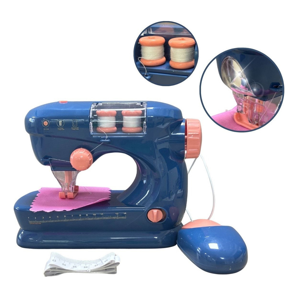 MÁQUINA COSTURA INFANTIL MINI ATELIÊ AZUL BW035AZ em Oferta na Shopee