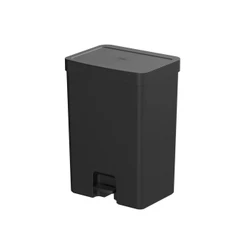Lixeira com pedal com duplo compartimento Ou 30L Linha Trium para lixo seletivo e orgânico