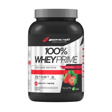 100% Whey Prime (900g) - Sabor: Morango Body Action