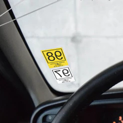 Adesivo Licenciamento 98 Selo Parabrisa Interno Amarelo