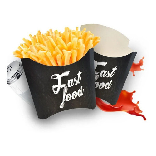 Caixa Embalagem Batata Frita 11x11 Clássica 250 Unidades em Oferta na Shopee