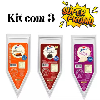 Kit com 3 Bisnagas Brigadeiro Beijinho e Doce de Leite Junco 1,01kg em Oferta na Shopee