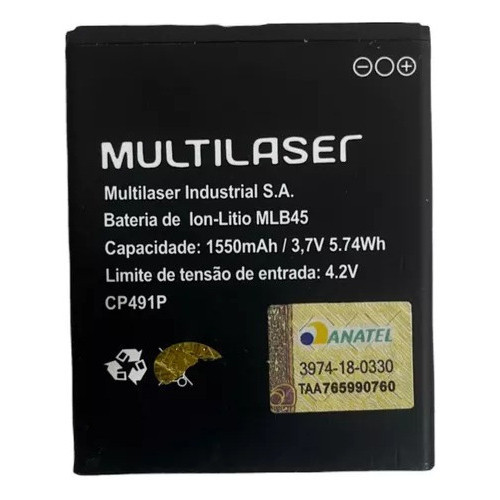 Flex Carga Bateria Multilaser Ms45s P9042 Mlb45 Original