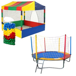 Piscina De Bolinhas 1,50m + Cama Elástica Nacional 2,30m Premium + 500 Bolinhas Coloridas em Oferta na Shopee