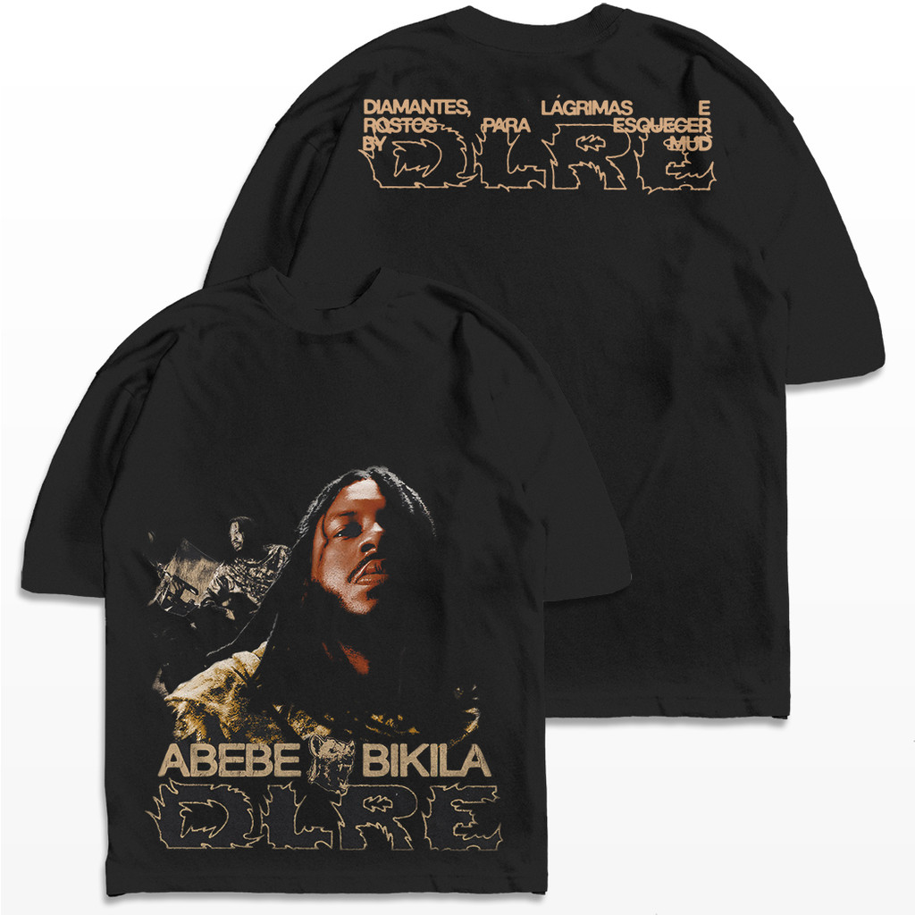 Camiseta Oversized BK Cantor DLRE Abebe Bikila Streetwear Harajuku Aesthetic Camisa Unissex