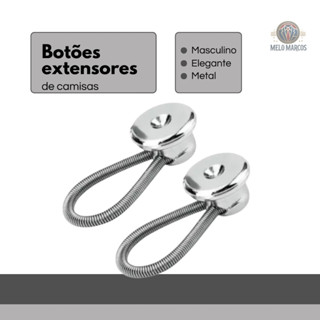 2 Botões Extensores para Colarinho de Camisa Apertada Ajuste Perfeito Ideal para Mais Conforto em Oferta na Shopee