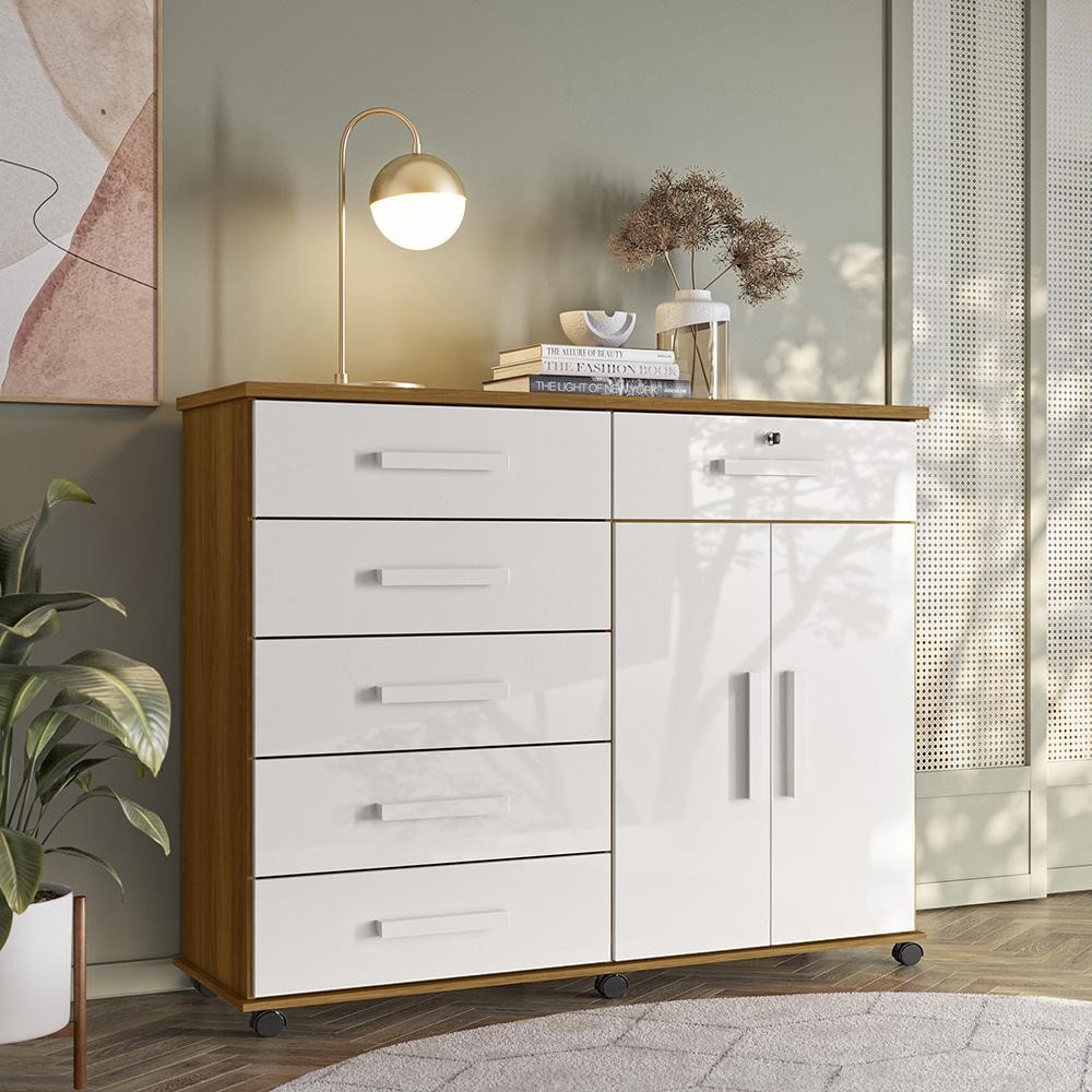 Cômoda Lukaliam Platina: Onde Comprar | BuscaProdutos