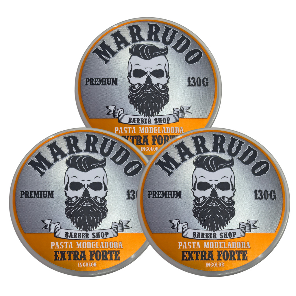 Pasta Modeladora Marrudo Extra Forte Incolor 130g - KIT com 3 unidades em Oferta na Shopee
