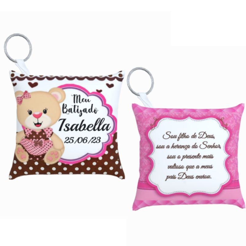 20 Almochaveiros Personalizados Tema Ursinha Princesa Lembrancinhas Chá de Bebê Chá de Fraldas ursa princesa
