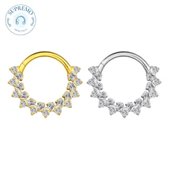 Piercing Argola Aço Cirúrgico Pvd Segmento Articulado Zircônias Nariz Orelha Septo Conch Daith