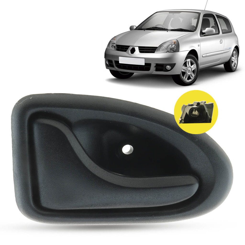Maçaneta Interna da Porta Dianteira Traseira Encaixe Cabo Aço Renault Clio Master Mégane Scénic Hatch Sedan Symbol