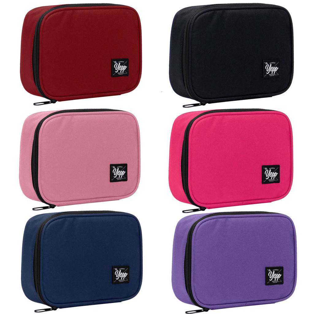 Estojo escolar box grande com aba Nylon Yepp em Oferta na Shopee