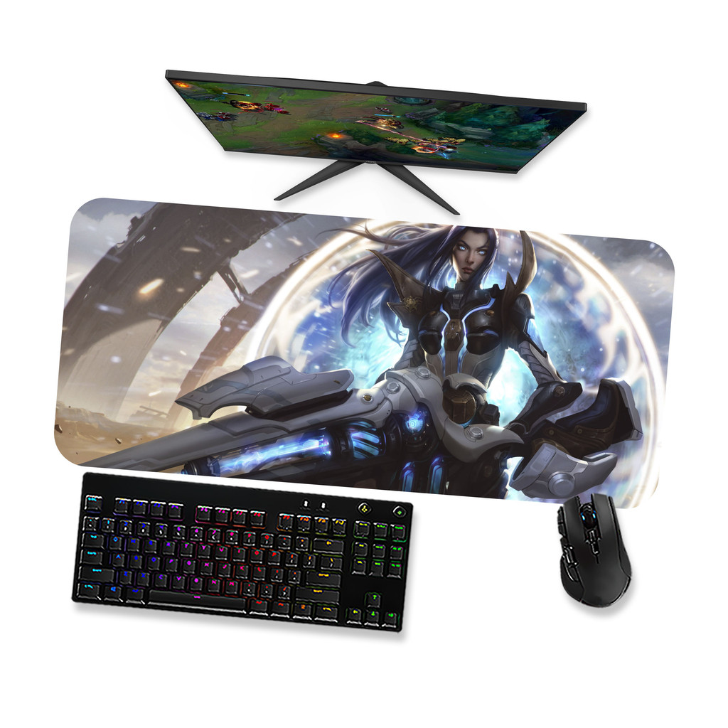 Mouse Pad Gamer Grande  LoL Arcane Caitlyn 6 Pulsefire  LoL  90x40 80x40 60x40 70x30 45x40
