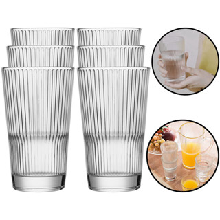 Conjunto De Copos De Vidro Para Água Suco Refrigerante Vitamina 6 Unidades 390ml Flux em Oferta na Shopee