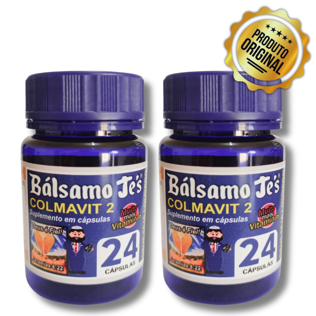 2x Suplemento Alimentar Bálsamo Jes Colmavit 24 caps Premium Original em Oferta na Shopee