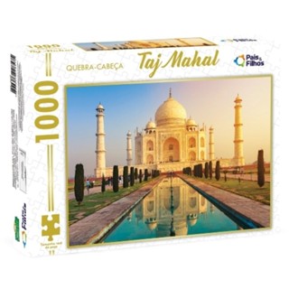 QUEBRA CABEÇA TAJ MAHAL 1000 PEÇAS PAIS E FILHOS PUZZLE PAISAGEM PONTOS TURÍSTICO ÍNDIA 7 MARAVILHAS em Oferta na Shopee