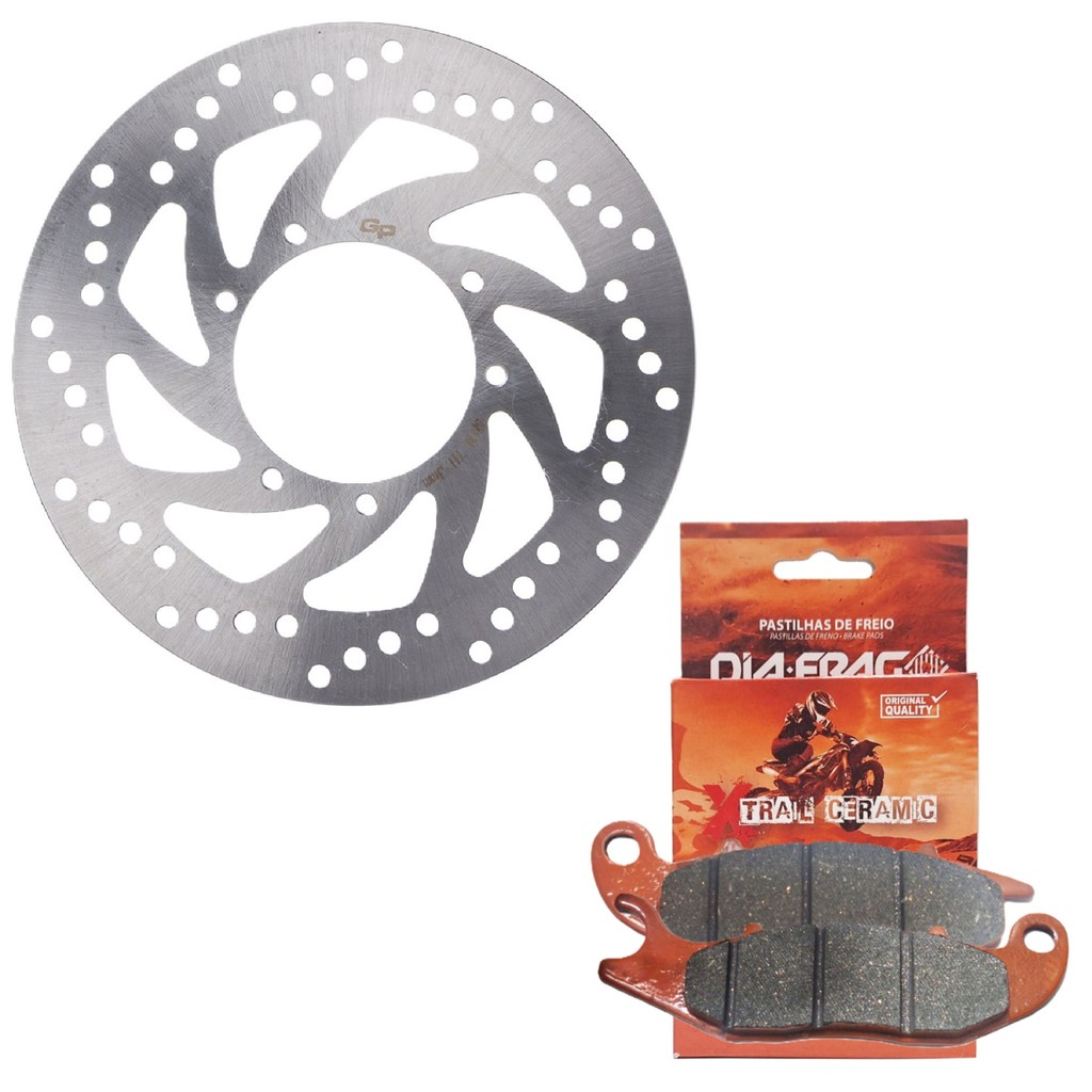 Disco de Freio Dianteiro Lander 250 2016-2026 /  Crosser 150 Abs 2019-2026 + Pastilhas Diafrag (Cerâmica) em Oferta na Shopee