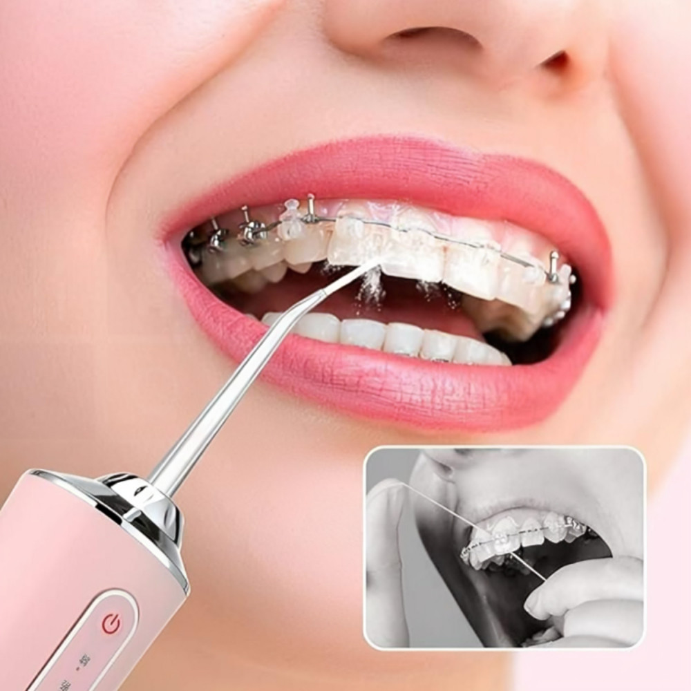 Irrigador Oral Fio Dental Portátil Para Viagem Em Casa 3 Modos De Limpeza 220ML Envio Imediato