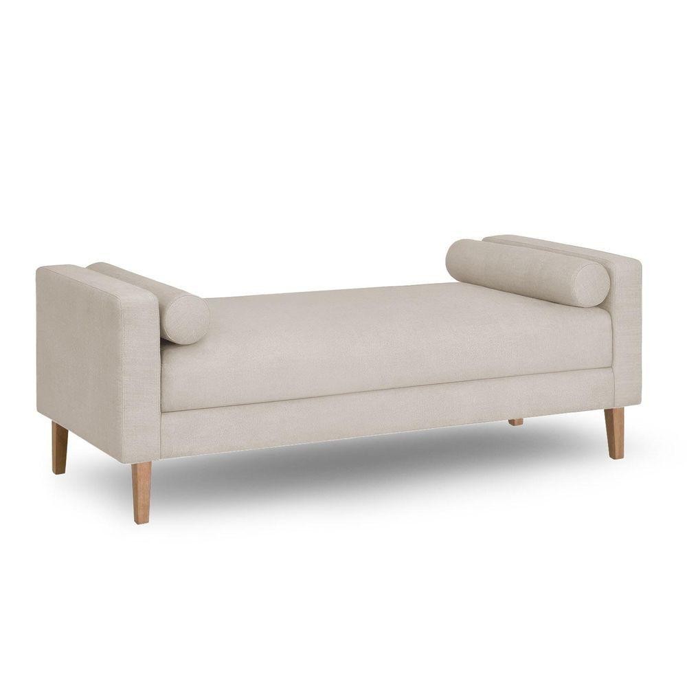 Recamier Berlim 1,20m Suede Bege - Inova Decorações em Oferta na Shopee
