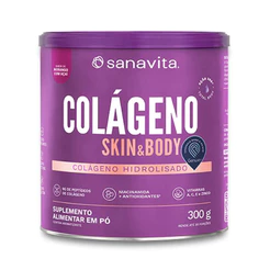 Colageno Skin Morango e Acai Lata 300g - Sanavita