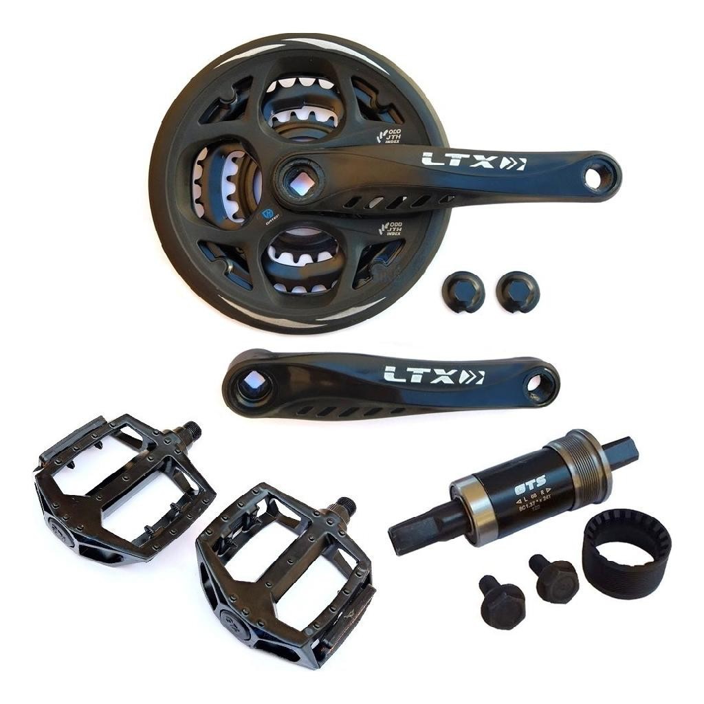 Pe De Vela Garra Ltx Tipo Shimano Pedal Gts Eixo Central Gts Cor Preto
