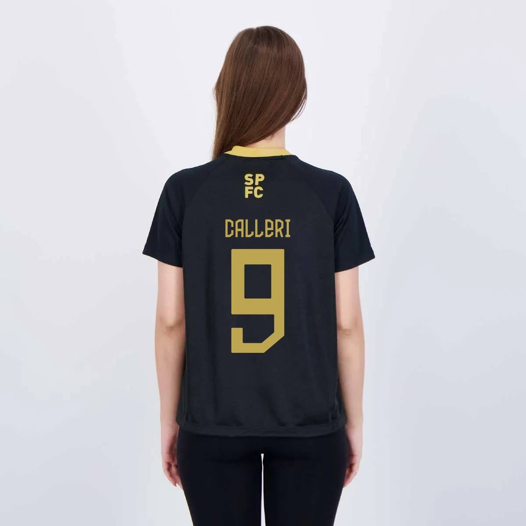 Camisa São Paulo Calleri 9 Principio Feminina Preta