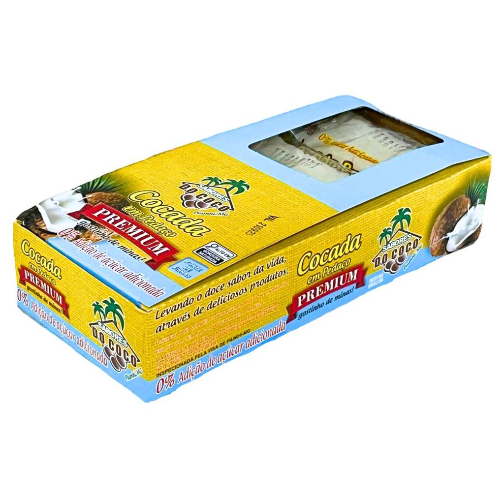 Sabores Do Coco Cocada Branca Zero 600g 15un