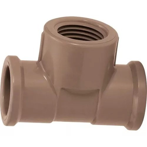 TE Soldável Com Rosca (LR) 25mm 3/4" Amanco. Conecte seus tubos com segurança! PVC marrom, para instalações hidráulicas