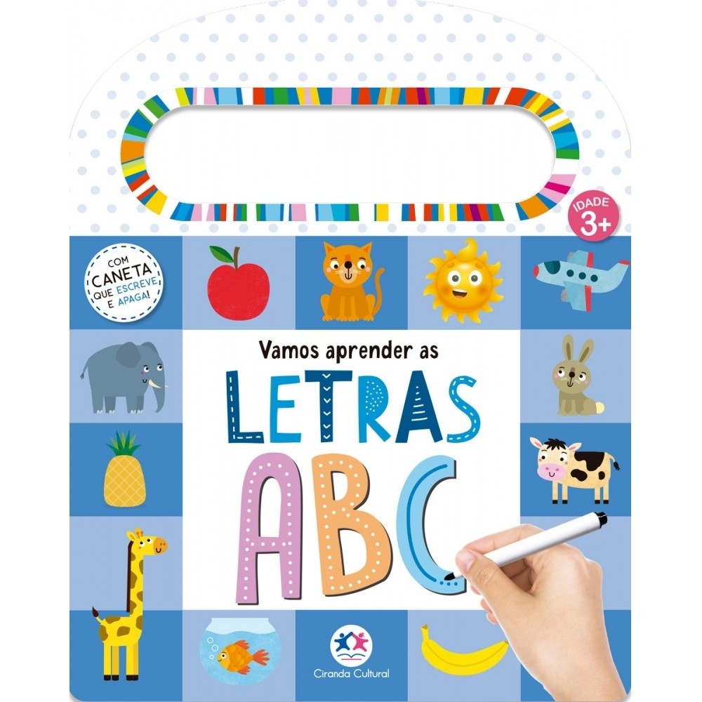 Livro Escreva e apague Vamos aprender as letras em Oferta na Shopee