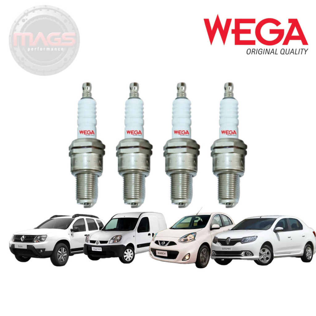 Jogo 4 Velas Ignição 206 Sandero Duster Kangoo Logan March Clio Twingo 1.0 1.6 16V (Similar LZKAR7A)
