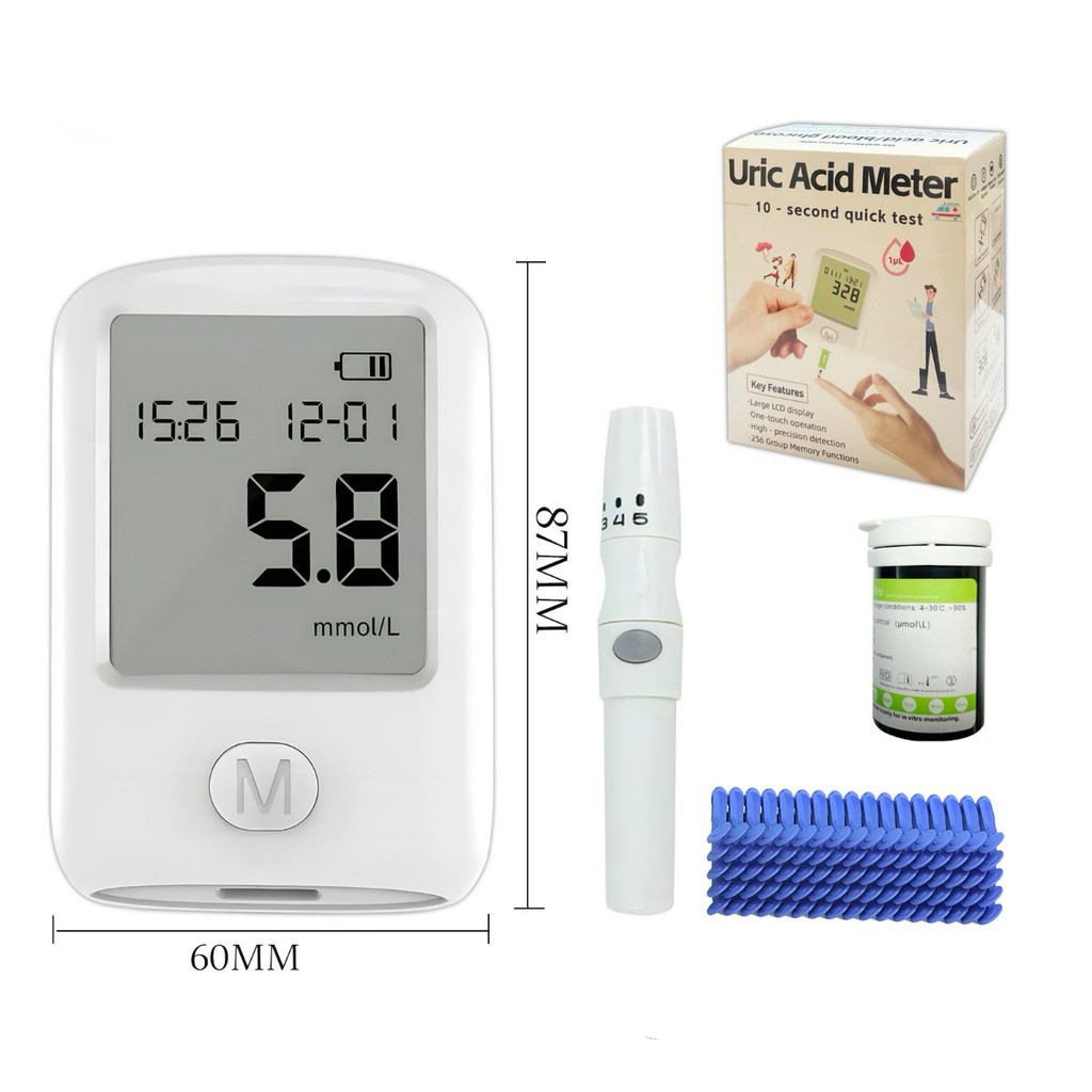 Kit de teste de ácido úrico com 25 tiras de teste