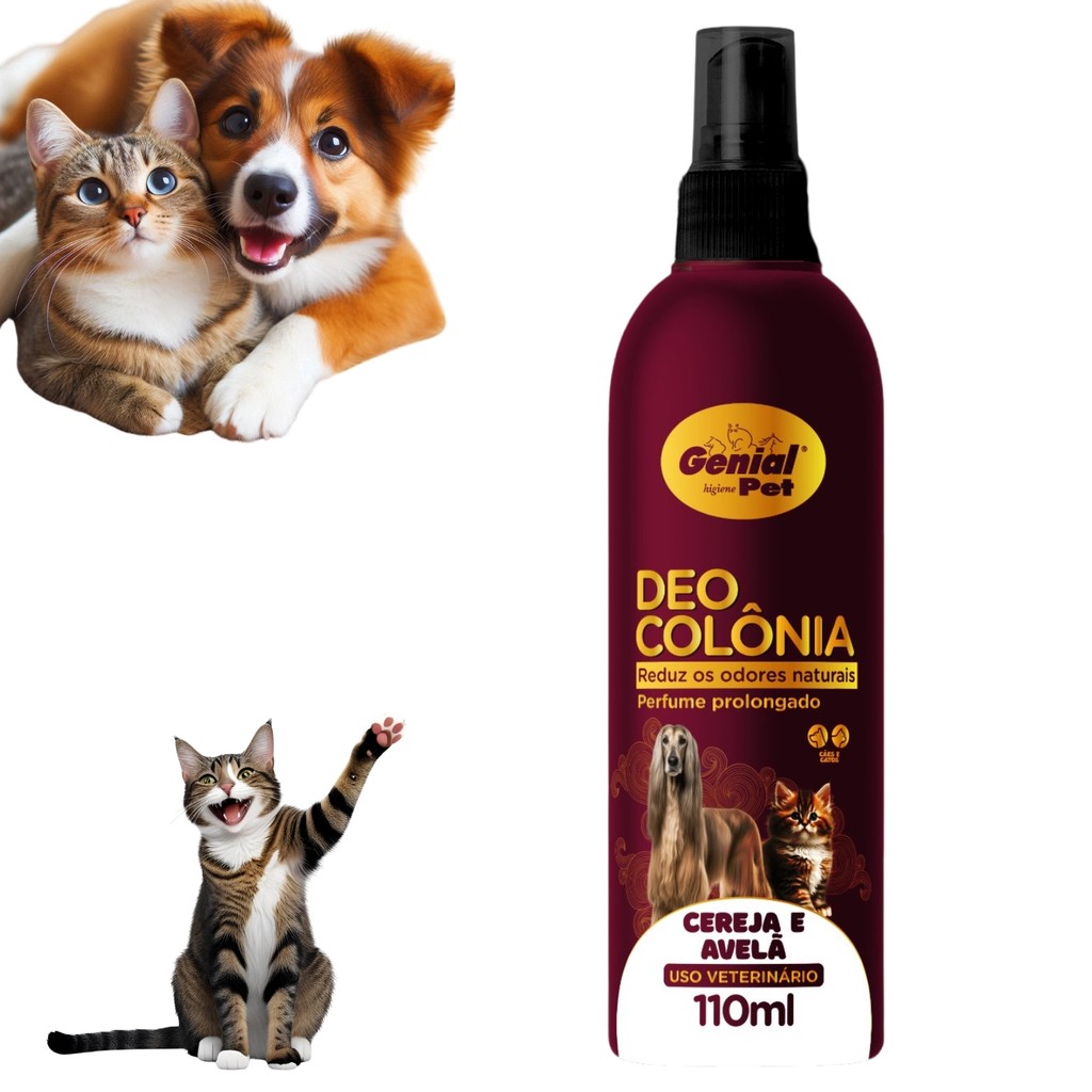 Perfume Colonia Pet Cereja Avelã Cachorro Gato 110ml Oferta