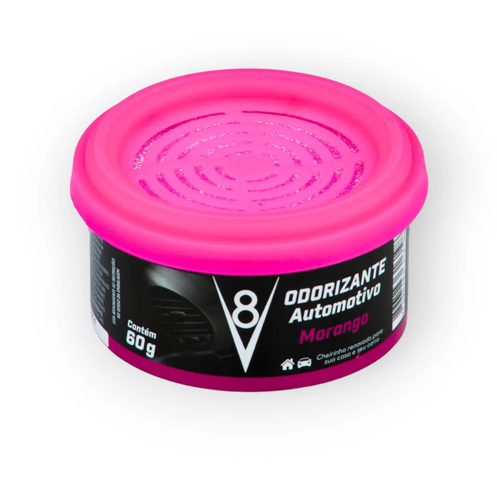 Odorizador Pote Morango 60G V8 - Prático e Discreto em Oferta na Shopee