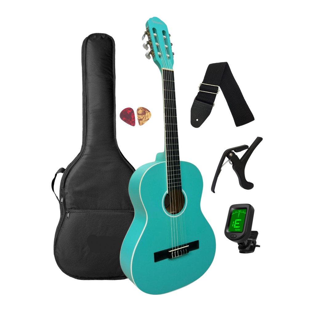 Violão Infantil Estudo Giannini 3/4 Azul N6 TBS + Acessórios