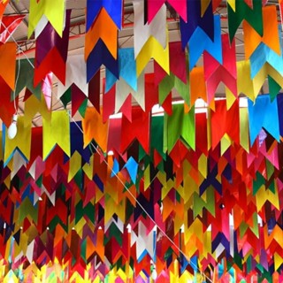 Kit 2000 Metros Bandeirinhas de PLASTICO Festa Junina / São João bandeira Colorida - Resistente a Água em Oferta na Shopee