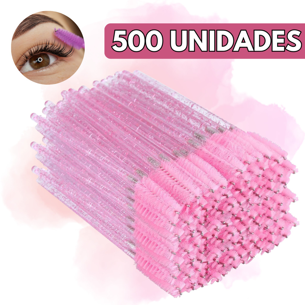 Kit Escovinhas Com Glitter Extensão De Cílios E Sobrancelha Escova Mini - Escolha Seu Kit