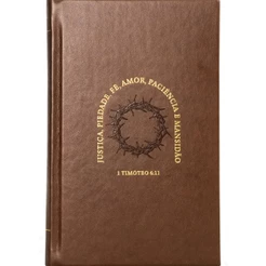 Bíblia Sagrada | NVI | Letras de Jesus em vermelho com Índice | PU sobre Capa Dura marrom Timóteo