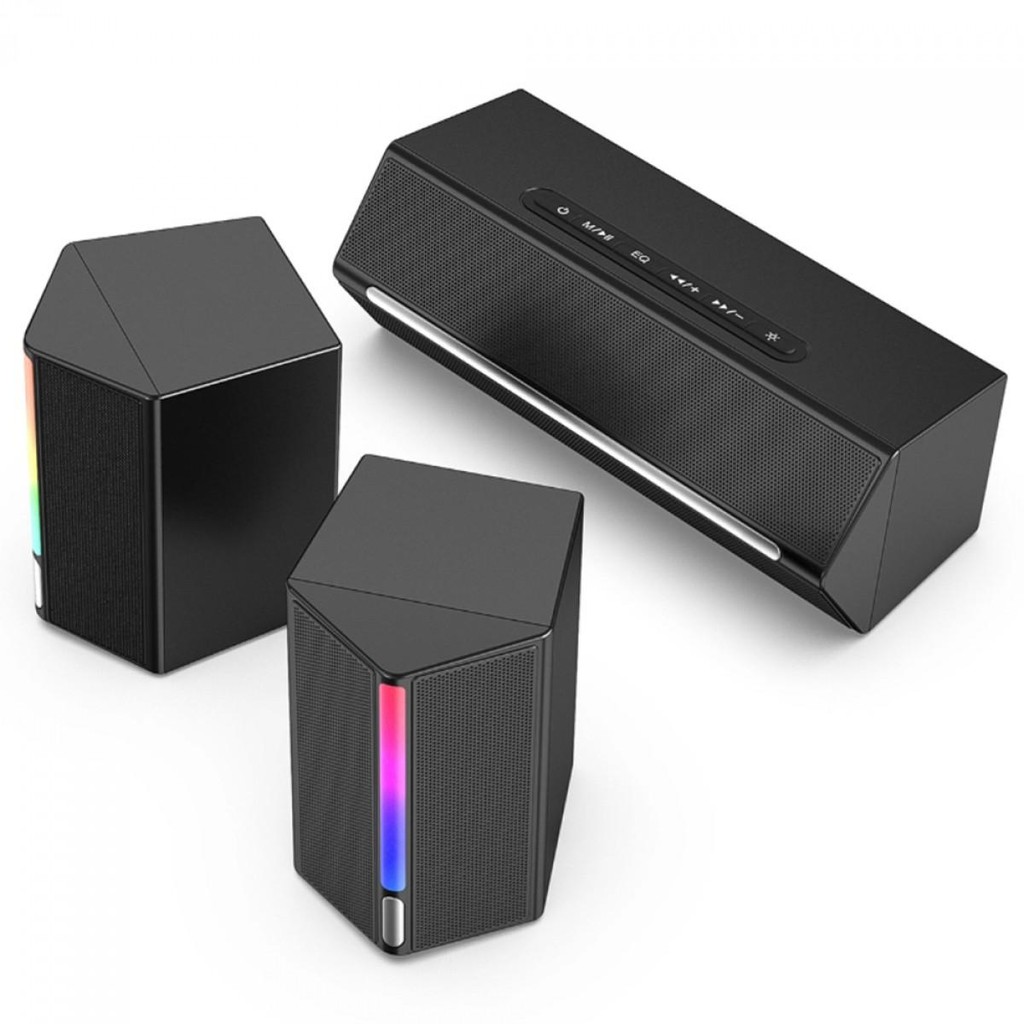 Caixa De Som Gamer Fifine Ampligame A22, Estéreo 2.1, RGB, Bluetooth, USB, 3.5, Preto, A22 - detalhe