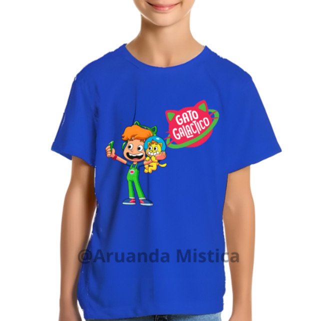 Camiseta Gato Galactico Infantil Personagem Club Miau Videos em Oferta na Shopee