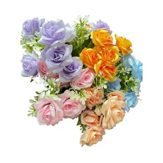 Buquê de Rosas Artificiais 31cm 7 Ramos 7 Flores./0008 em Oferta na Shopee
