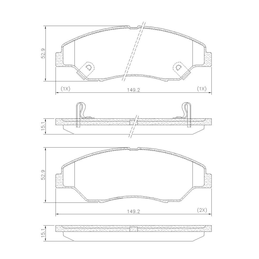 Pastilha De Freio Dianteira Frasle -  Akebono / Sportage