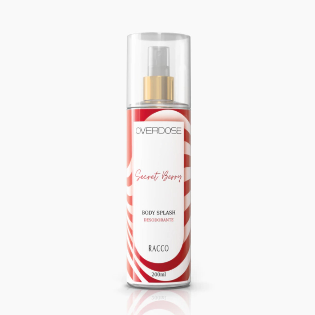 Body Splash Desodorante Feminino Overdose Secret Berry Racco 200mL