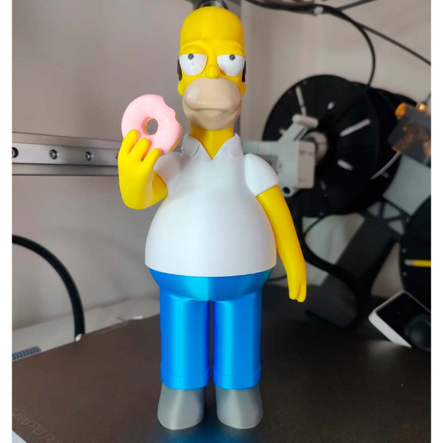 Boneco Homer Simpson - Os Simpsons Action Figure Colecionador - 24cm - Impressão 3D