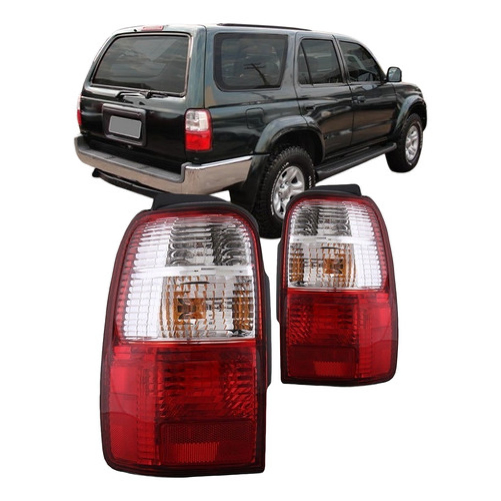 Lanterna Traseira Toyota Hilux Sw4  2002 2003 2004 2005 Bicolor vermelha e cristal peça referencia de mercado