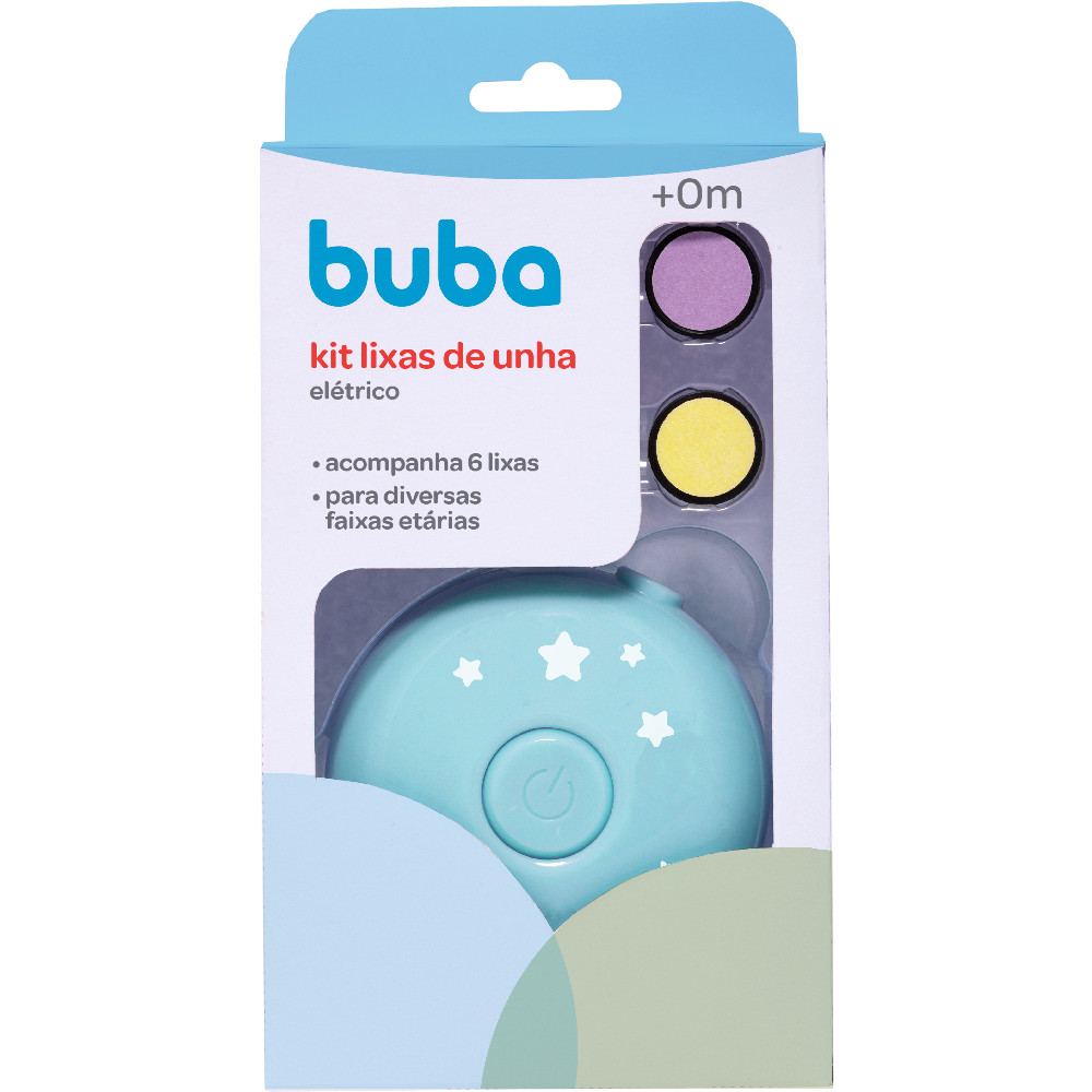 KIT LIXAS DE UNHA ELÉTRICO BUBA LIXA DE UNHA BEBE BUBA