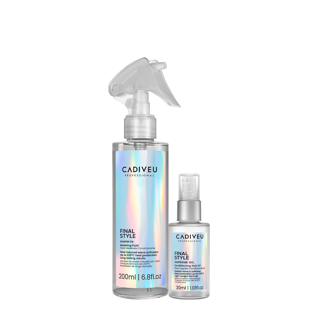 Kit Cadiveu Professional Final Style Supreme Óleo e Fluido Modelador (2 produtos) em Oferta na Shopee