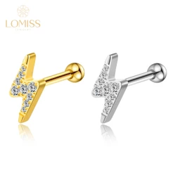 Lomiss Piercing Helix Flat Conch Tragus Barbell Cobre Raio Zircônia