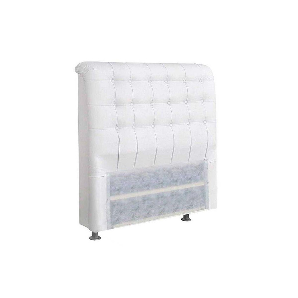Cabeceira Cama Box Estofada Solteiro Solteiro Dama Plus Courano Branco - Simbal em Oferta na Shopee