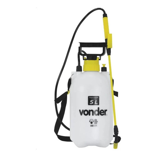 Pulverizador Agrícola Lateral Manual 5 Litros De Compressão Prévia Vonder Cor Branco Mais Resistente - Home & Living